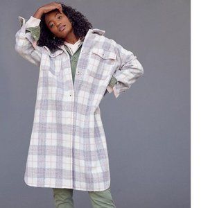 NWT Anthopologie Bobbie Plaid Shirt Jacket size M